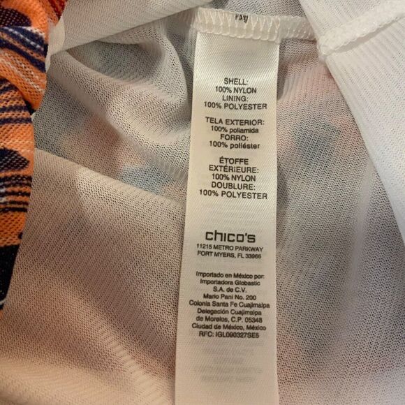 Chico’s Summery Shapes Mesh Split Sleeve Poncho Top Medium - Picture 12 of 13